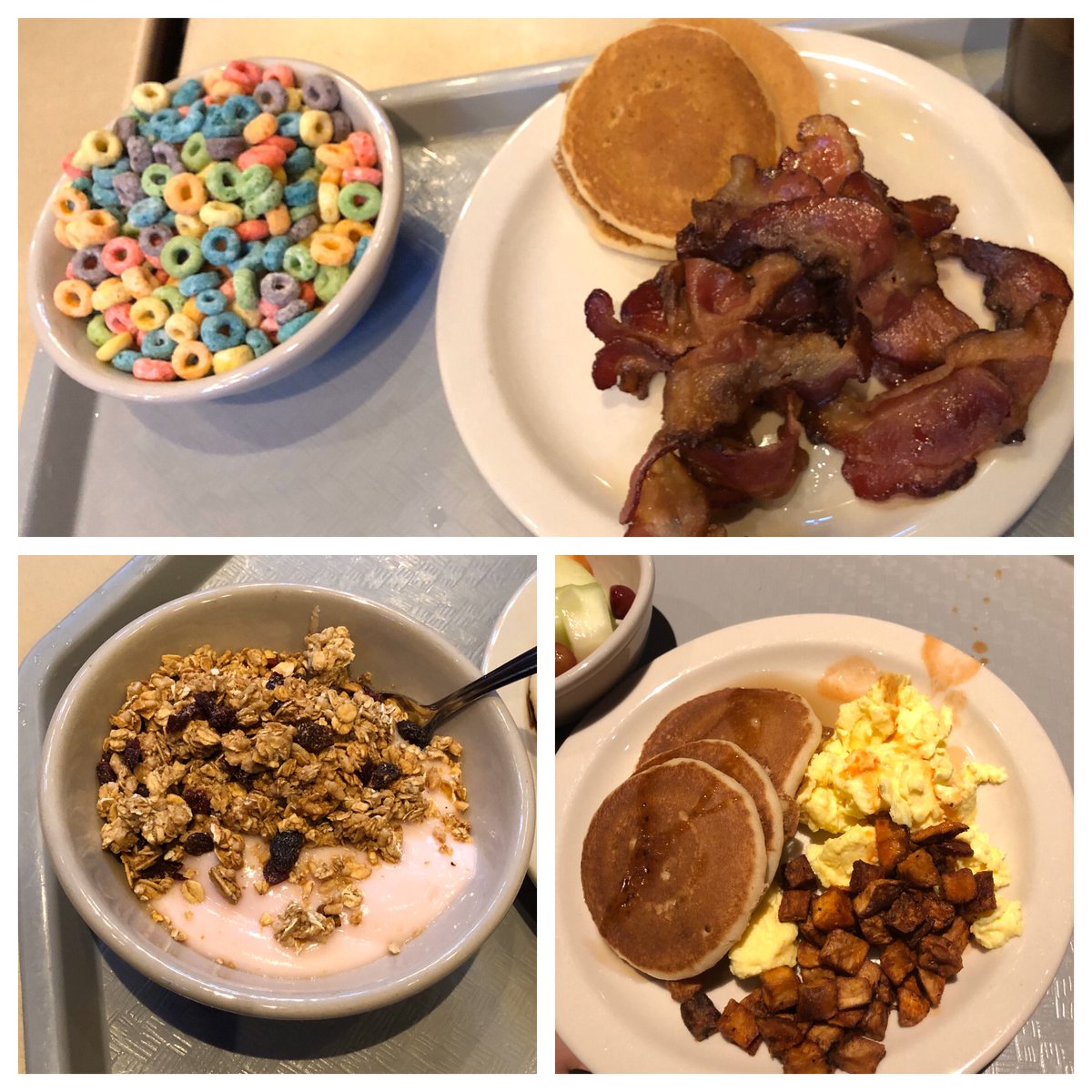 KMSCupertino's tweet photo. Students in Yosemite are fueling up for the day in the dining hall.  Reports on the food are positive and the meals were described as being “scrumptious,” “balanced,” and “tasty” by the students. https://t.co/Qf9qcJfwgv