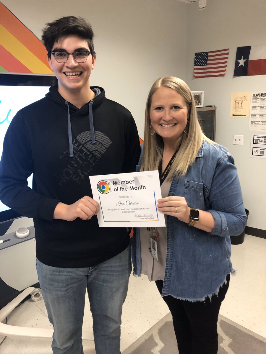 Congratulations to Ian Carrion for being our Chrome Squad Member of the Month! #RCISDJoy #OneRC