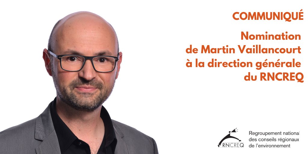 📢 C'est avec un immense plaisir que le RNCREQ accueille Martin Vaillancourt à la direction générale !
@mtnvaillancourt œuvre au sein du réseau depuis 2012, d’abord à titre d’administrateur puis, depuis 2015, à titre de directeur général du <a href="/CRE_C_A/">CRECA</a> .
👉tinyurl.com/mvaillancourt