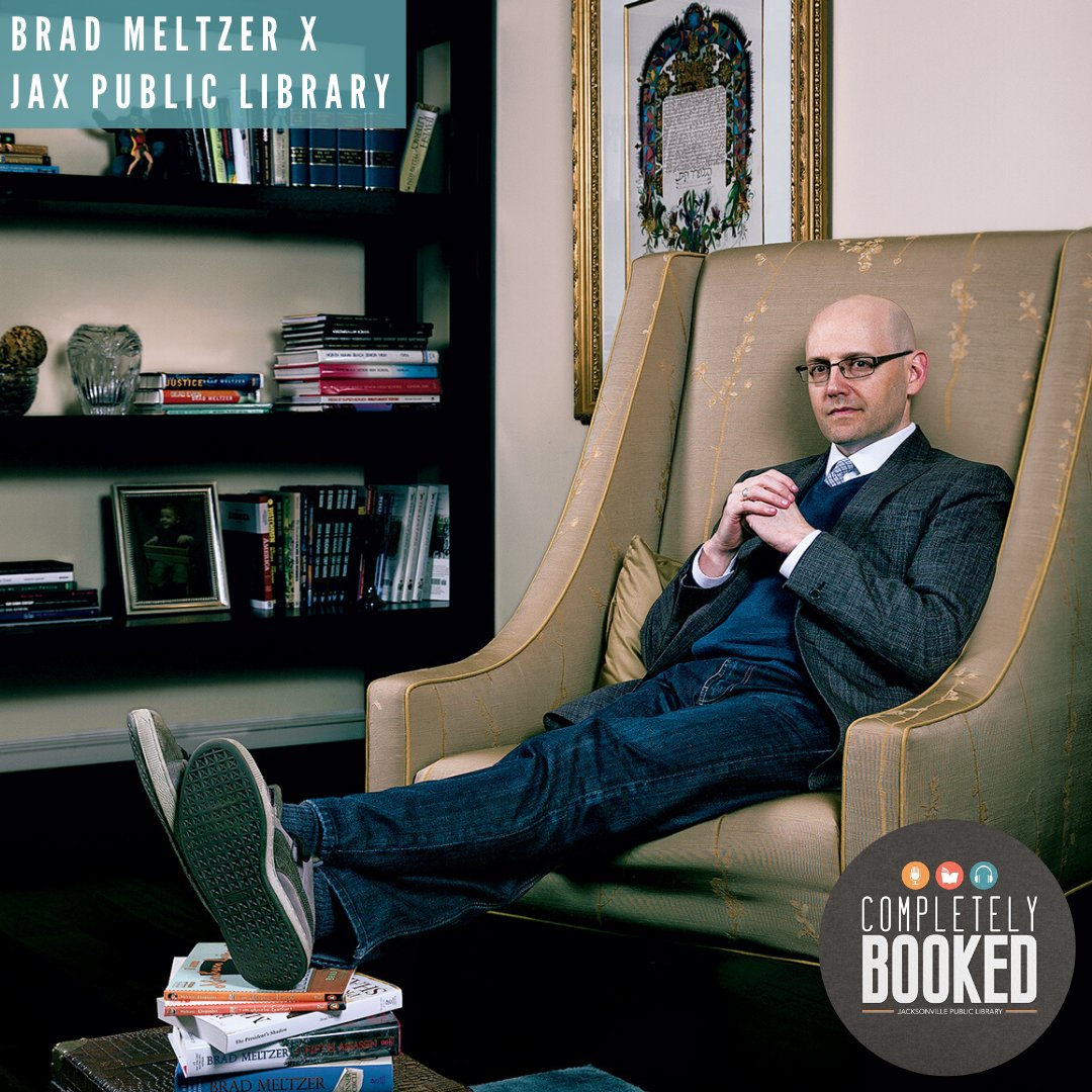 jaxlibrary's tweet photo. Thank you to everyone who attended #JaxBookFest this past weekend! If you missed Brad Meltzer's wonderful keynote presentation, you can check out our interview with him on the latest episode of #CompletelyBooked. Listen to it here: https://t.co/cBKhWjpiXa🎧 https://t.co/uQVFDV457u