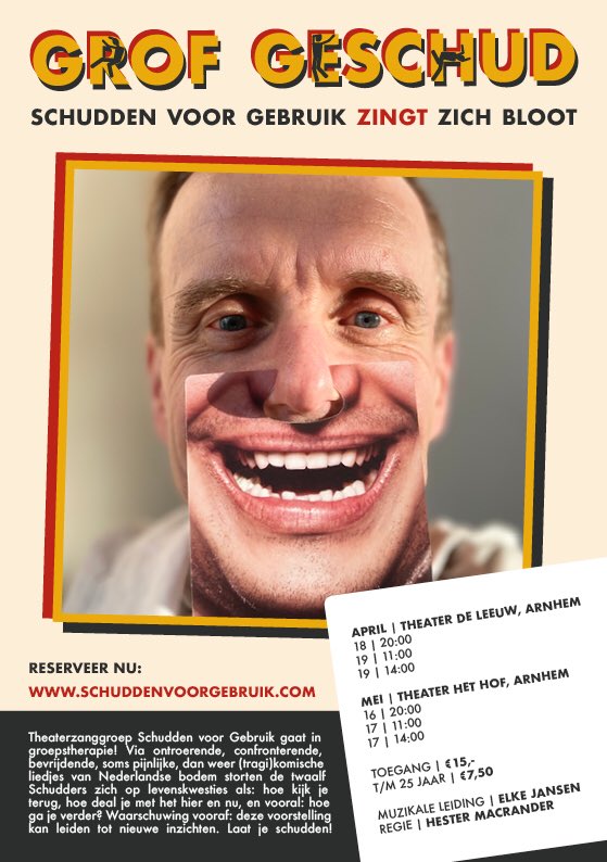SchuddenvGebr's tweet photo. Hoe houdt onze tenor Eric zich staande in de rol van leidinggevende binnen het programma Grof Geschud. Maak het mee. Een Plezante tango gearrangeerd door Mattijs v d Woerd. https://t.co/HBP0gEdo26