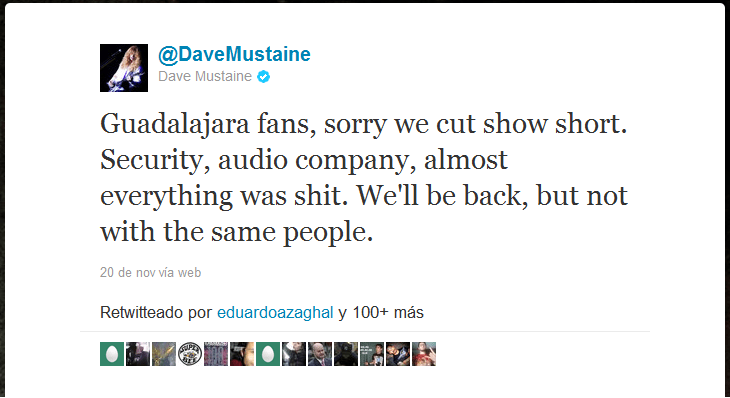 Do @Megadeth and @DaveMustaine forgot something? coming back to Mexico with the same people hahaha https://t.co/Rc6kqsYV7n