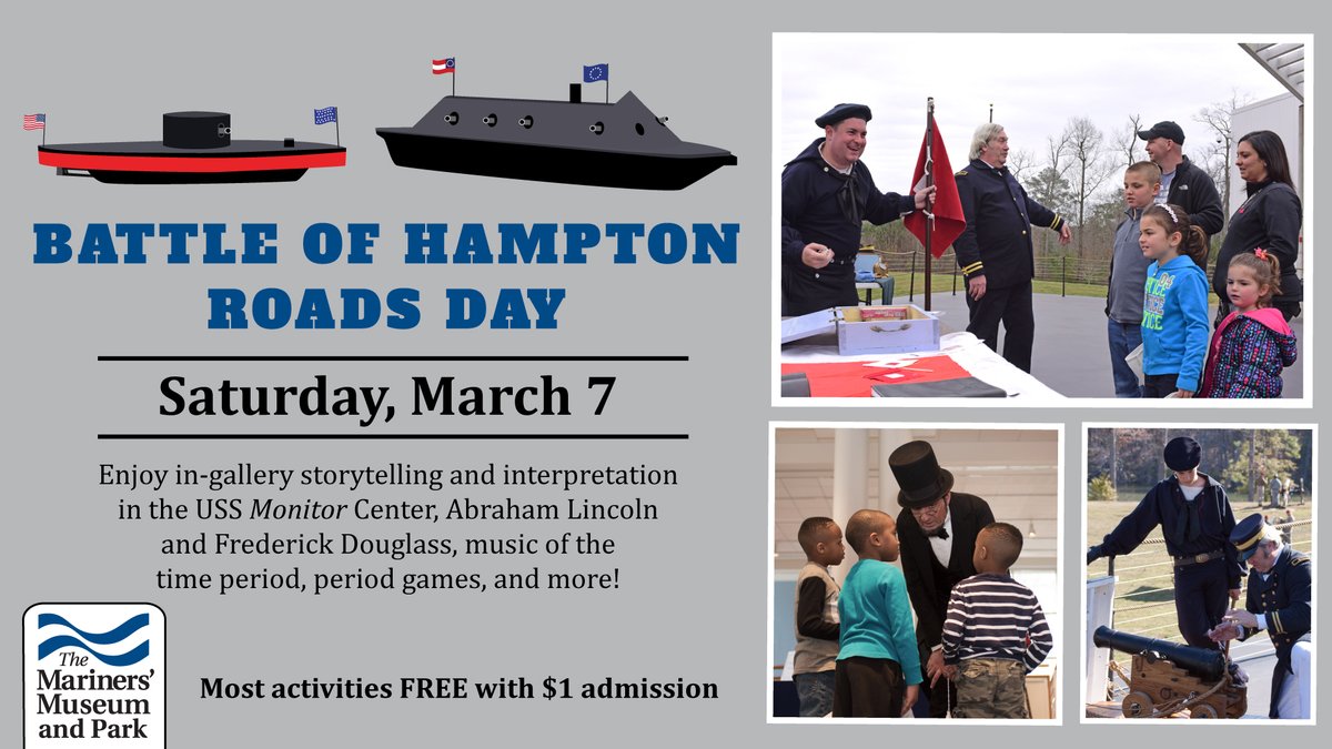 NewportNewsTV's tweet photo. https://t.co/Tv0qIbp6Ze
The @MarinersMuseum is hosting the Battle of Hampton Roads day! We spoke with Marvin Nicholson, Civil War Reenactor, about the history & reenacting. Sub to our YouTube https://t.co/PIYEyMsBQ3
#nntv #newportnews #goodnewsVA #sevenfiveseven
@CityofNN https://t.co/hObr1GIgjK