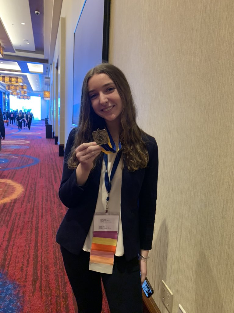 OceanDeca's tweet photo. Congratulations to Madelyn Walsh for becoming a state finalist in the SEM Event. Great work making #othsdeca proud!! #njdecaelectric #spartanlegacy #Congrats https://t.co/nuUkUKD52U