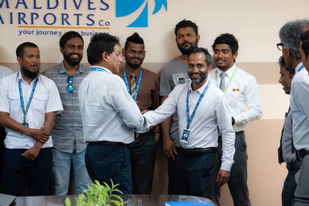 MACLmedia's tweet photo. MACL billiard team, the champions of the 8th Inter Office Billiard Championship presented the trophy to the senior management of @MACLmedia today. AMD Mr. Moosa Solih praised the team players for their dedication and hard work at the tournament. https://t.co/9e0xh48AIq