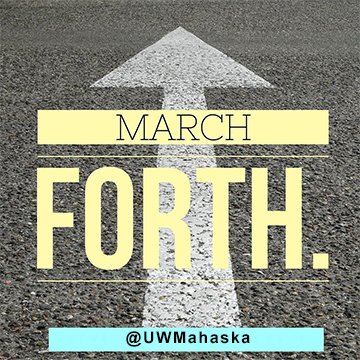 UWMahaska's tweet photo. Happy "March Forth" day! Today is the only day of the year that tells you in a complete sentence to get out there and do your thing. Today's a great day to march forth! https://t.co/HPTdeOYniV