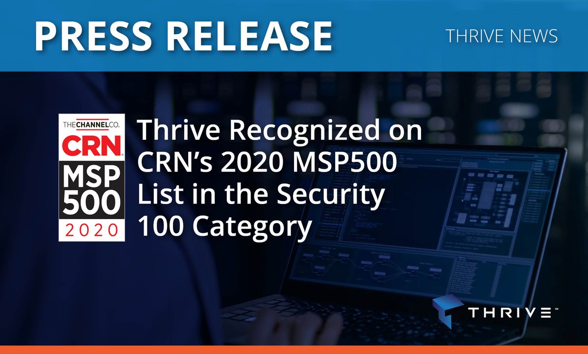 thrivenetworks's tweet photo. "The demand for #NextGen #Cloud and #security continues to grow rapidly and we’re well equipped with the highest levels of security, technical expertise and industry leading customer service for our clients.” stated Rob Stephenson, Thrive CEO.
https://t.co/Keu1r1lIxm https://t.co/I9jVm3CxCC