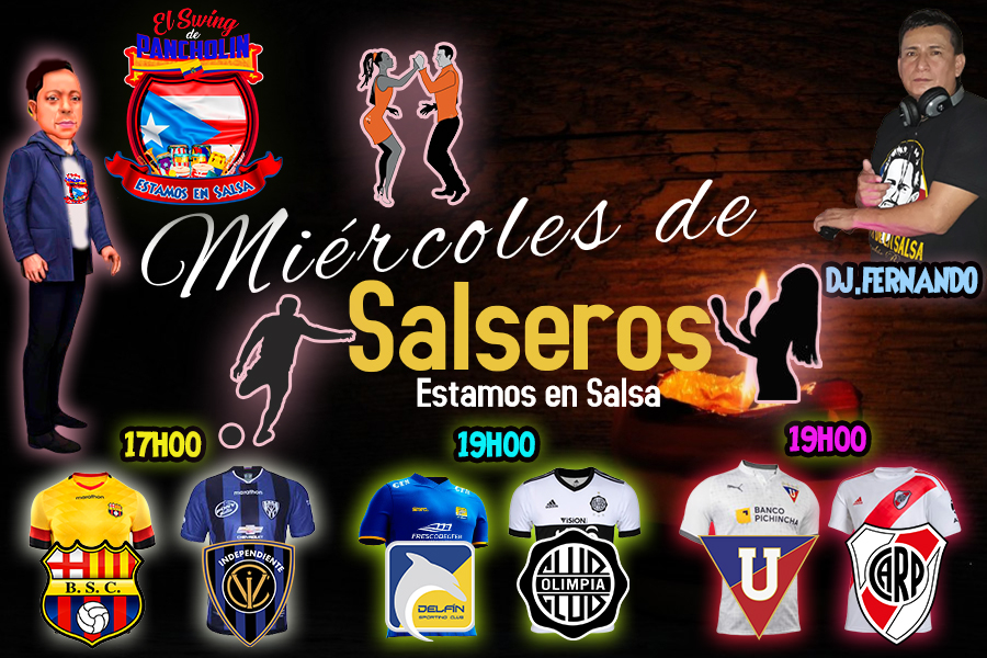 SwingdPancholin's tweet photo. HOY SALSERO FUTBOLERO ACA TE ESPERO A DISFRUTAR
DEL FUTBOL EN DIRECTO Y LA SALSA QUE TE GUSTA %100 PURA SALSA AQUI EN @SwingdPancholin 
ABIERTO DESDE LAS 17H00 ...EN CONTROLES #DJFERNANDO...... TE INVITA Francisco Davila https://t.co/dXr6UtJevY