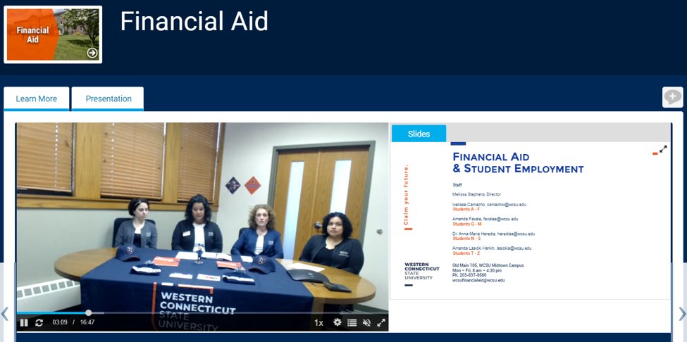 PlatformQedu's tweet photo. Engaging students and families during yield season about an important topic - Financial Aid 💲💲 
Congratulations to @WestConn on another well attended online event on Conduit. #PlatformQPartner https://t.co/gsxfIjIJdQ