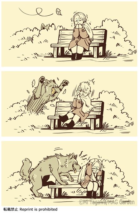 突如狼に襲われるおばあさん #こりせんまん 

https://t.co/Dfp4KhJp14 