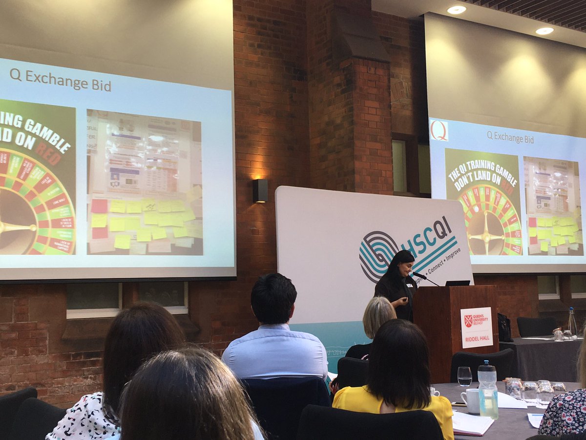 JustinS1701's tweet photo. #QComNI @setrust @SETInnovation @camperofdreams Ruth “CampervanofDreams” Gray doing her thing at the Q-Community event. Fascinating insight into the actual &amp; potential return on the HSC’s investment in Training in QI. https://t.co/rtwAqxlbaE