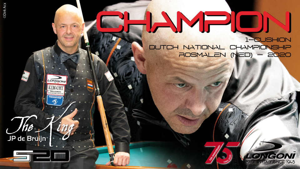 longonicues's tweet photo. National title in the 1 cushion disciple for our Dutch player Jean Paul De Brujin. Jp plays with "The king" cue and S20 shaft. Congrats Jp! https://t.co/d9Fzuaii5b