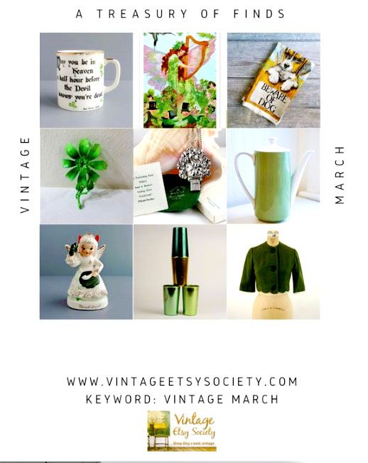 pj_at_sc's tweet image. Here's a collection of vintage treasures that are perfect for March. Imagine how these pieces would look in your home!  #vintage #vestiesteam #homedecor #vintagedecor #vintagemarch #vintagestpatricksday 
 buff.ly/39oAtco