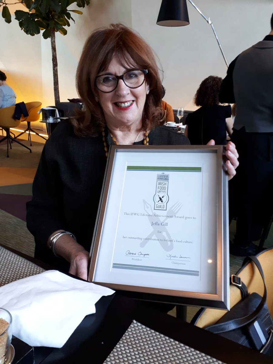 A life time achievement award - that's really special. Thank you @foodguild #IFWGfoodawards @Bordbia