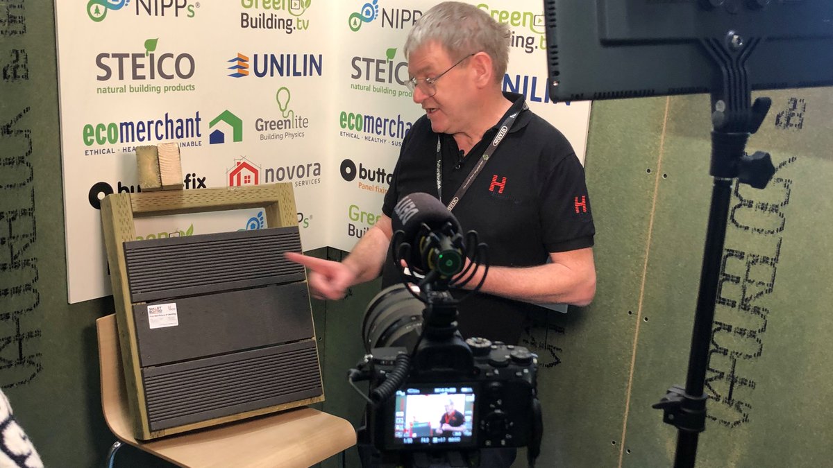 Dave's captivating talks has bought him 5 minutes of stardom! He's made it to the big screen with Green Building TV.
<a href="/FuturebuildNow/">Futurebuild</a> <a href="/ExCeLLondon/">Excel London</a>

#Outdoor #Garden #Wood #Plastic #Composite #Decking #Ideas #SmartBoard #SmartFRAME #Futurebuild #London #ExCeL #Exhibition #Show