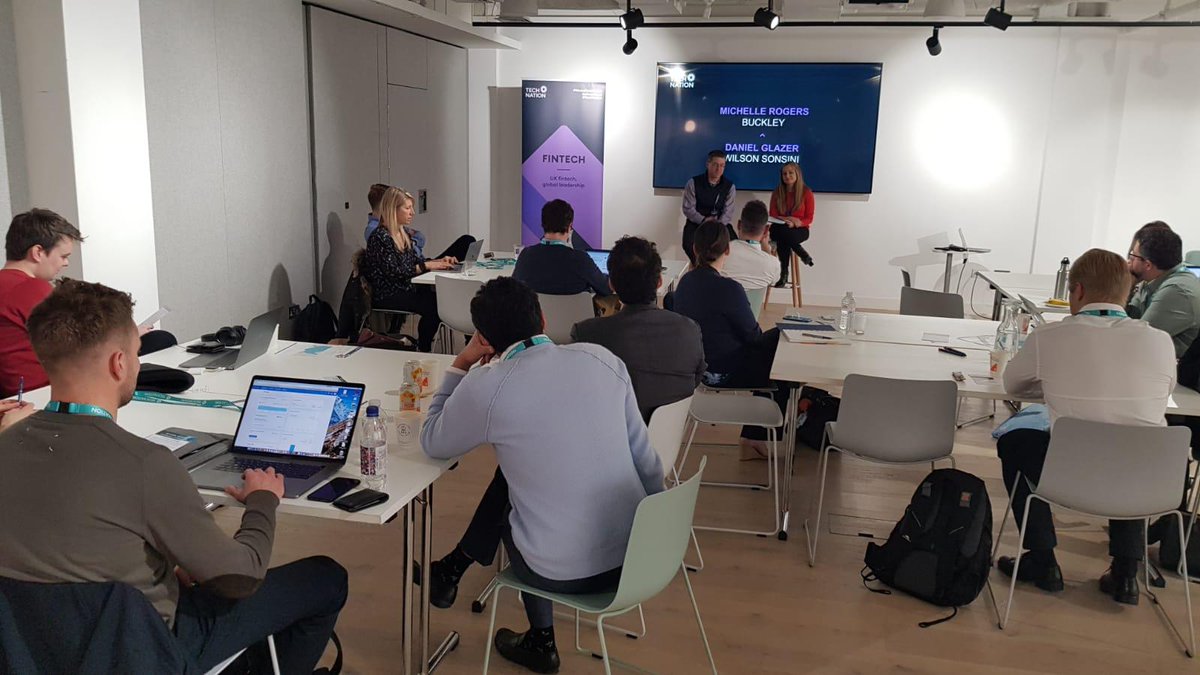 TechNation's tweet image. “Go early or go late. If you don’t go early, you will need to ‘americanise’ a foreign system” - Michelle Rogers from @buckleyfirm talking to our #TechNationFintech 2.0 cohort about international expansion with @DanielCGlazer from @wilsonsonsini

#WeAreTechNation