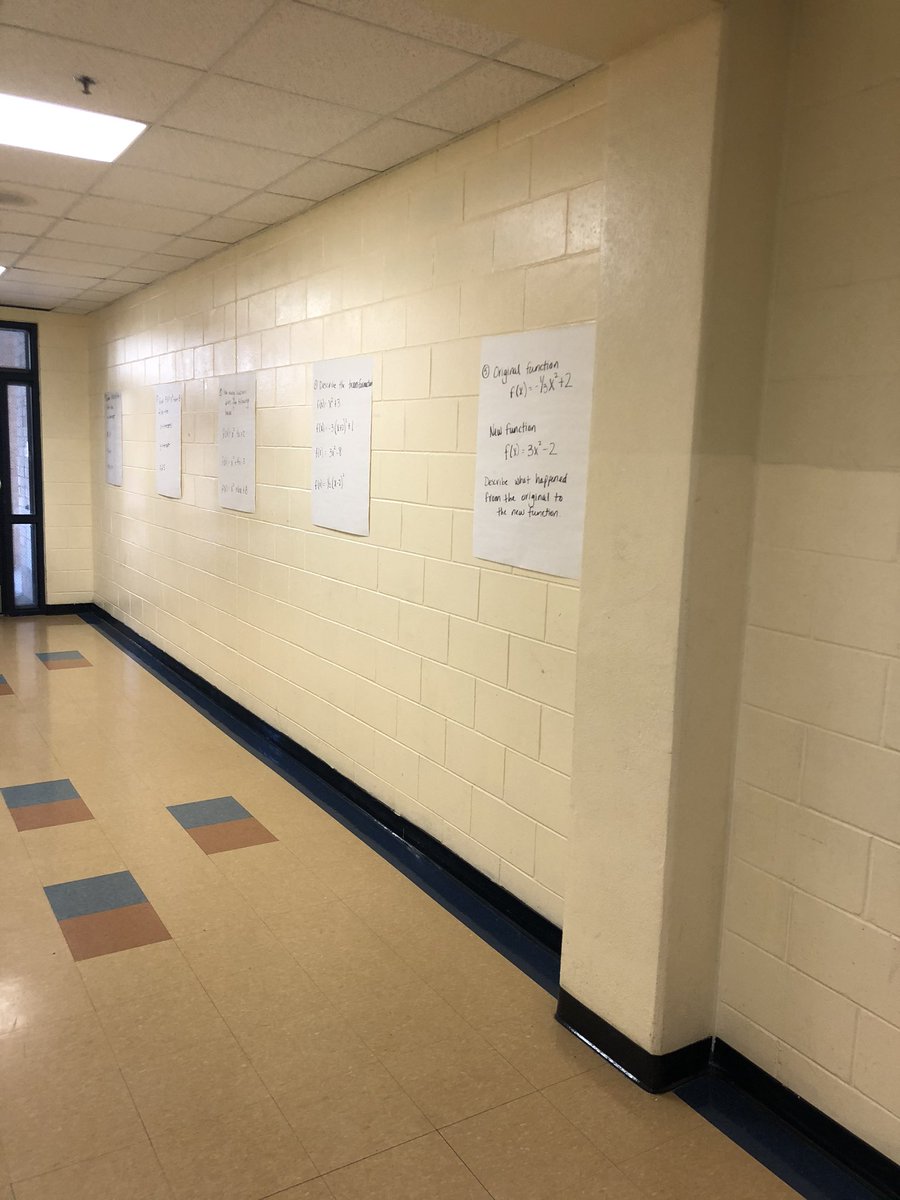VCSMath's tweet photo. Gallery Walk on Quadratics w/ Valle’s classes! @Mainlandhigh https://t.co/jsLRbd6RJo
