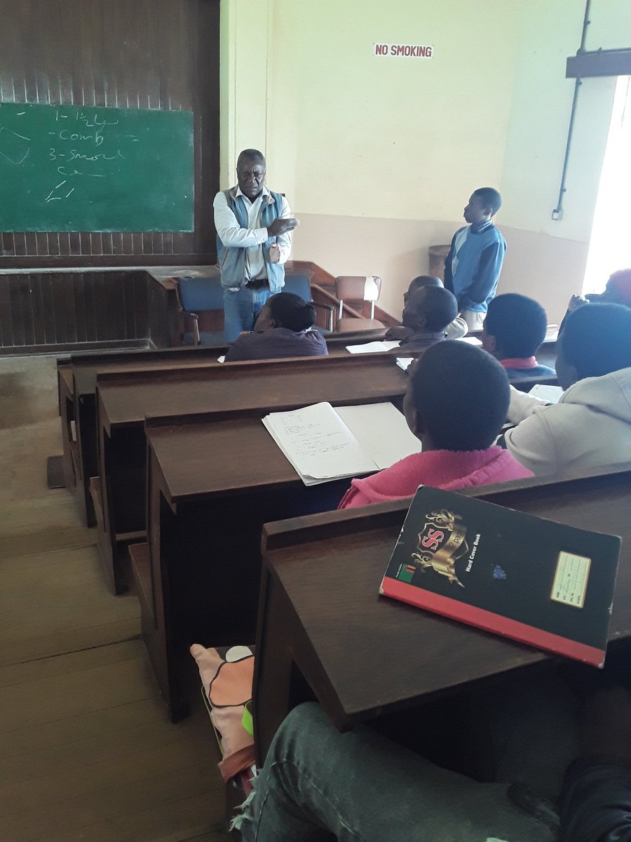 Today our team was at Chibhero Agricultural College giving a lecture on poultry production to 1st year students.