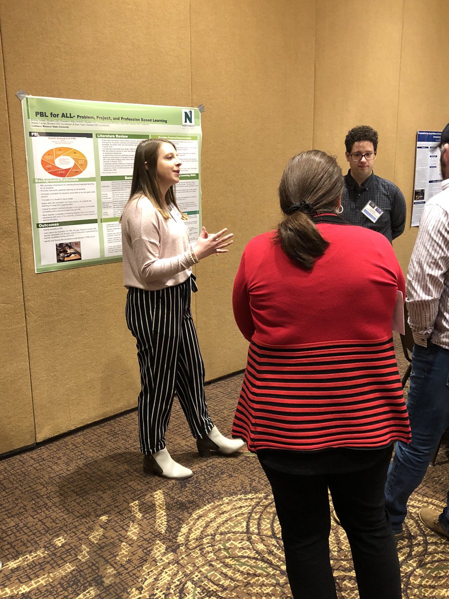 PhyllisWolfram's tweet photo. MO-CEC student chapters presenting at poster session #2020collconf @casecec @missouricase @RumChad @CECMembership https://t.co/cfwCaTXsqt