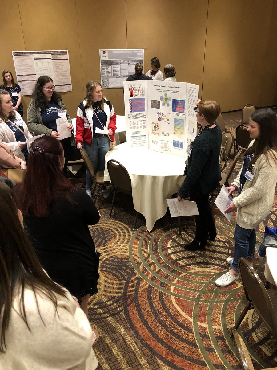 PhyllisWolfram's tweet photo. MO-CEC student chapters presenting at poster session #2020collconf @casecec @missouricase @RumChad @CECMembership https://t.co/cfwCaTXsqt