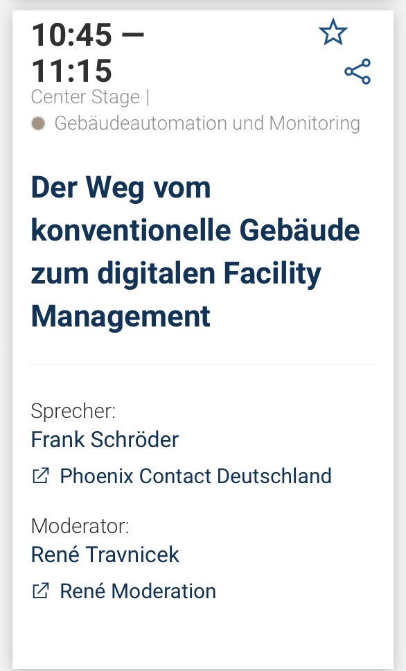 schroederluegde's tweet photo. Der Weg vom konventionelle Gebäude zum digitalen Facility Management 👉Alles zum Thema #Facility vom 17. – 18.06.2020 auf der #Servparc in Frankfurt erleben. #GEFMA #networkingnextlevel
Gebäudeautomation und Monitoring
https://t.co/R07rUcM5Ga https://t.co/6IGR4gcYPp