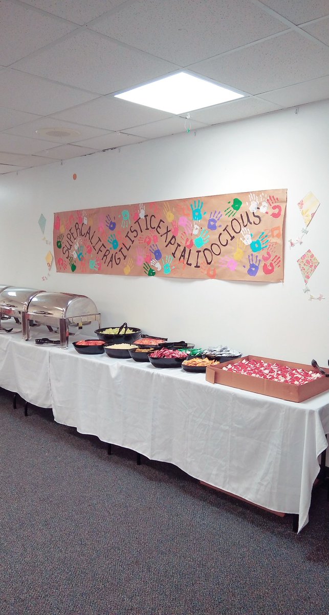 EmmaCrady's tweet photo. Today went so well, you could even say it was #supercalifragilisticexpialidocious 2 more days of #ResidentAndFellowAppreciationWeek! Big thanks to Julie Connelly and the Child Life team for the awesome banner! @BonnieDesselle @sgelpi #CHNOLAproud @LSUHealthNO @theTulanePeds https://t.co/qRPZ4kmoia