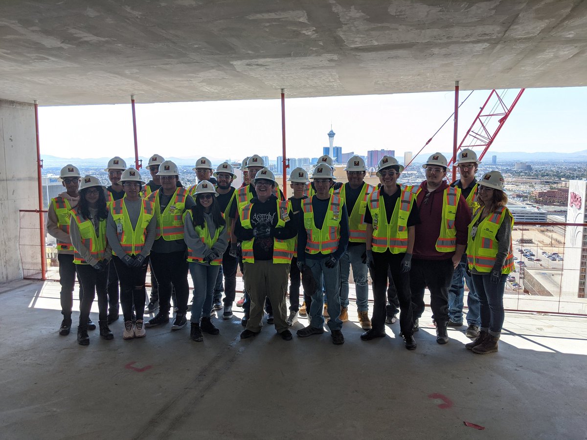 THaysCTE's tweet photo. Another amazing industry tour of @CircaLasVegas hosted by McCarthy. Desert Rose students had an educational experience and are motivated to enter the workforce. @OWINN29 @NVContractor @CTEinCCSD @ClarkCountySch @NevadaACTE https://t.co/fZCdsRwAGD