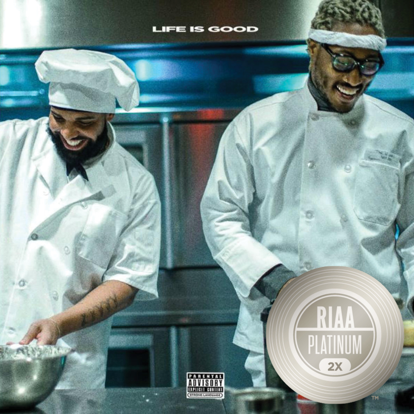 RIAA's tweet photo. FIRST double-Platinum 💿 💿 single of 2020! #LifeIsGood @1Future featuring @Drake! @Epic_Records 💯 🏆 #RIAATopCertified https://t.co/VxuRiS7V7J