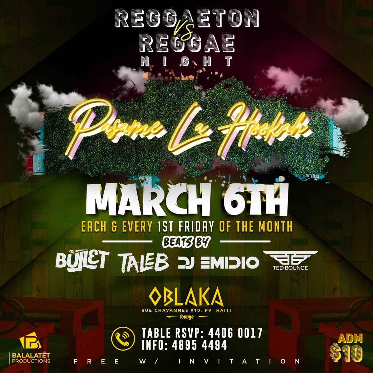 wassupayiti's tweet photo. March 6th at Oblaka! @DjBulletHaiti @tedbounce_ #Taleb #Emidio https://t.co/aSRJ6JlM7Z