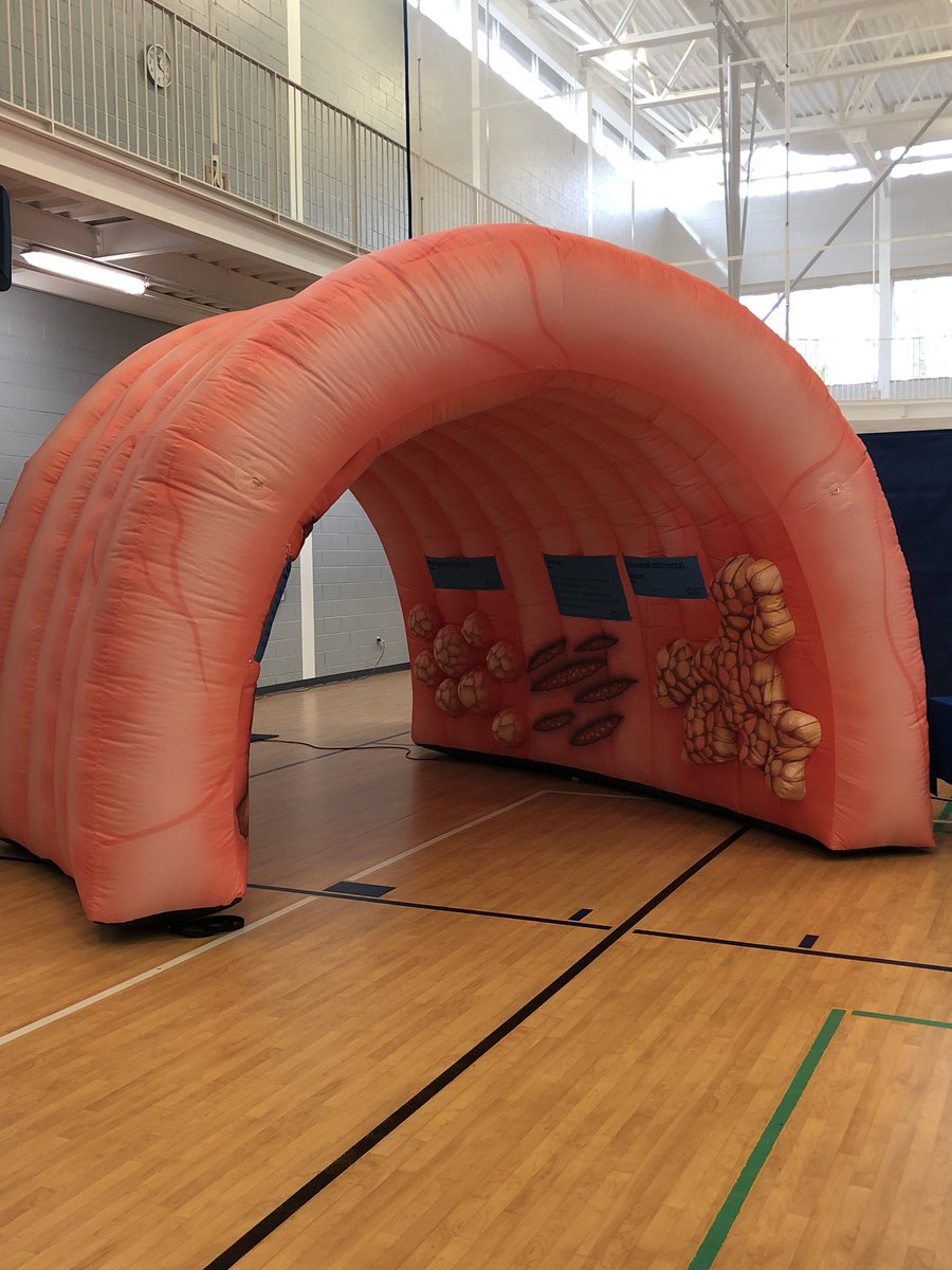 uvahealthnews's tweet photo. According to @AmericanCancer, experts expect 53,200 deaths from colorectal cancer this year. Visit the @piedmontymca1today from 4 – 6 p.m. to walk through a large inflatable colon and learn how to protect yourself against colorectal cancer.
#ColonCancer #MarchForCRC https://t.co/ecLzdwtXkY