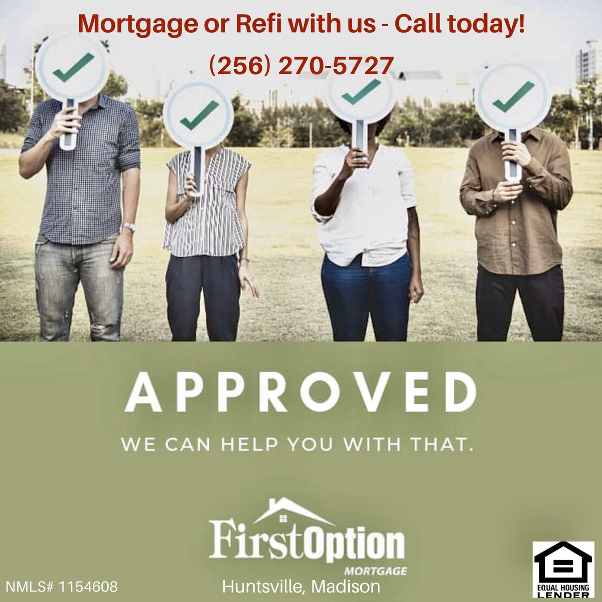 FirstHuntsville's tweet photo. When you decide to buy a home you really need financing fast.

Our average clear to close is just 21 days or less!

Call 256-270-5727 to get started today!

#firstoptionmortgagehuntsville #myfirstoption #firstoptionmortgage #firstoptionhuntsville https://t.co/EKKRTw438M