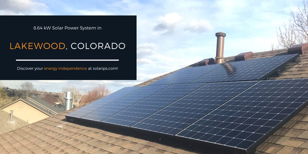 solarips's tweet photo. Loving that #Lakewood solar! 😍 The IPS team recently installed this gorgeous 8.64 kW system which just passed inspection. Great job everyone! ☀️
#colorado #coloradosolar #solarenergy https://t.co/lructvTBEq