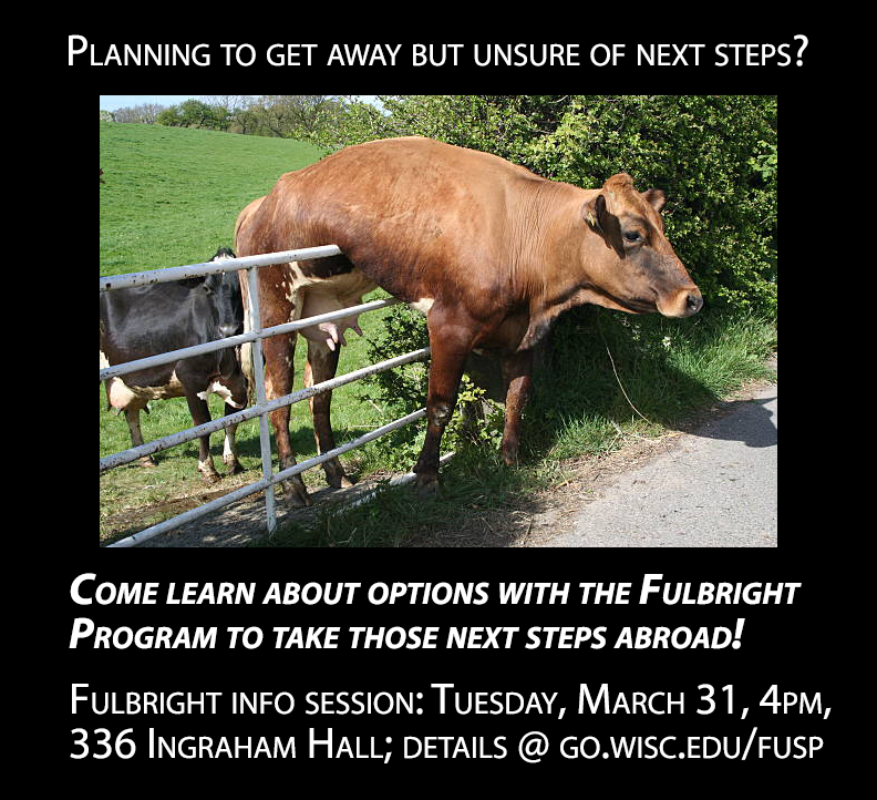uwiris_awards's tweet photo. Miss our Monday #Fulbright info session? That's okay, we've got another one on Tuesday, March 31 - the day the AY21-22 Fulbright US Student Program app opens! Don't want to wait? We understand: call 608.265.6070 or email awards@iris.wisc.edu to schedule an advising appointment! https://t.co/681r39kk59