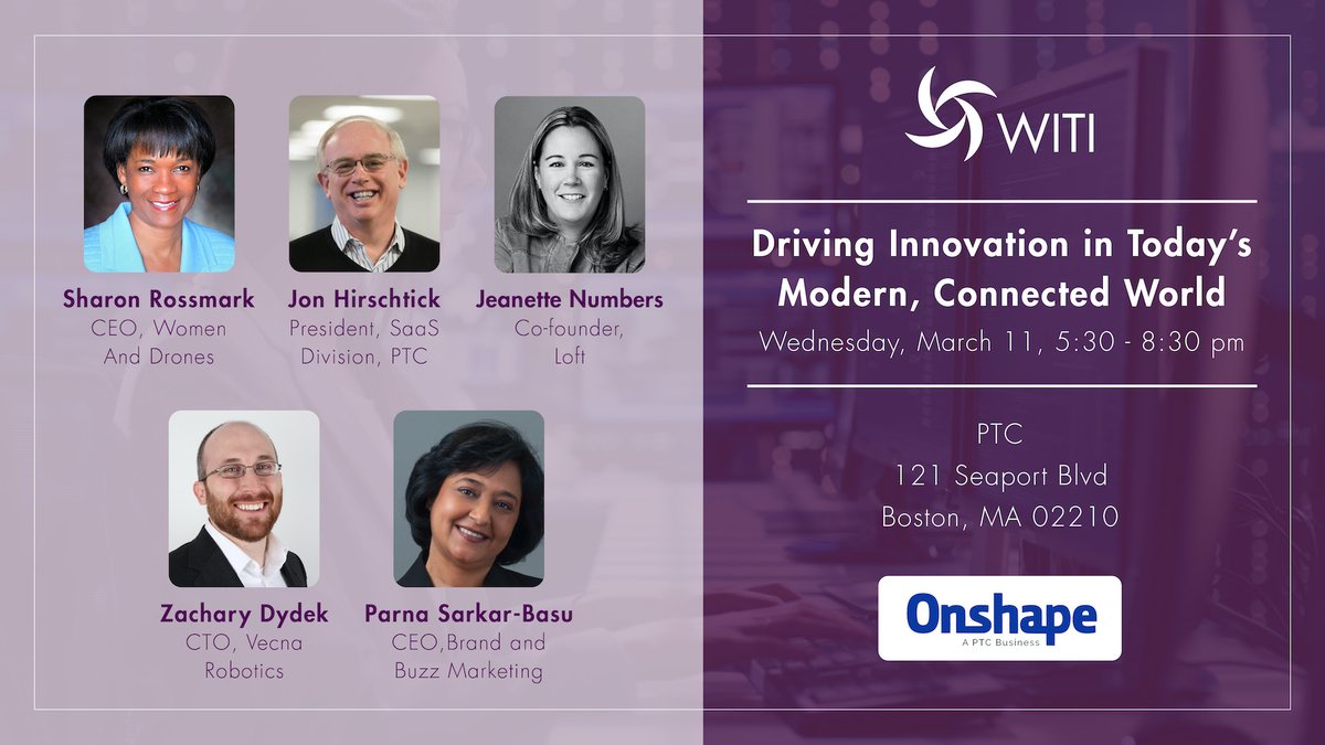 Excited to be attending the @WITIBoston innovation panel next week in the Boston Seaport. My colleague @ParnaSarkar will be leading a cutting edge panel discussion on innovation! Boston marketers, join us! @WITI #womenintech #womeninleadership #bostonevents