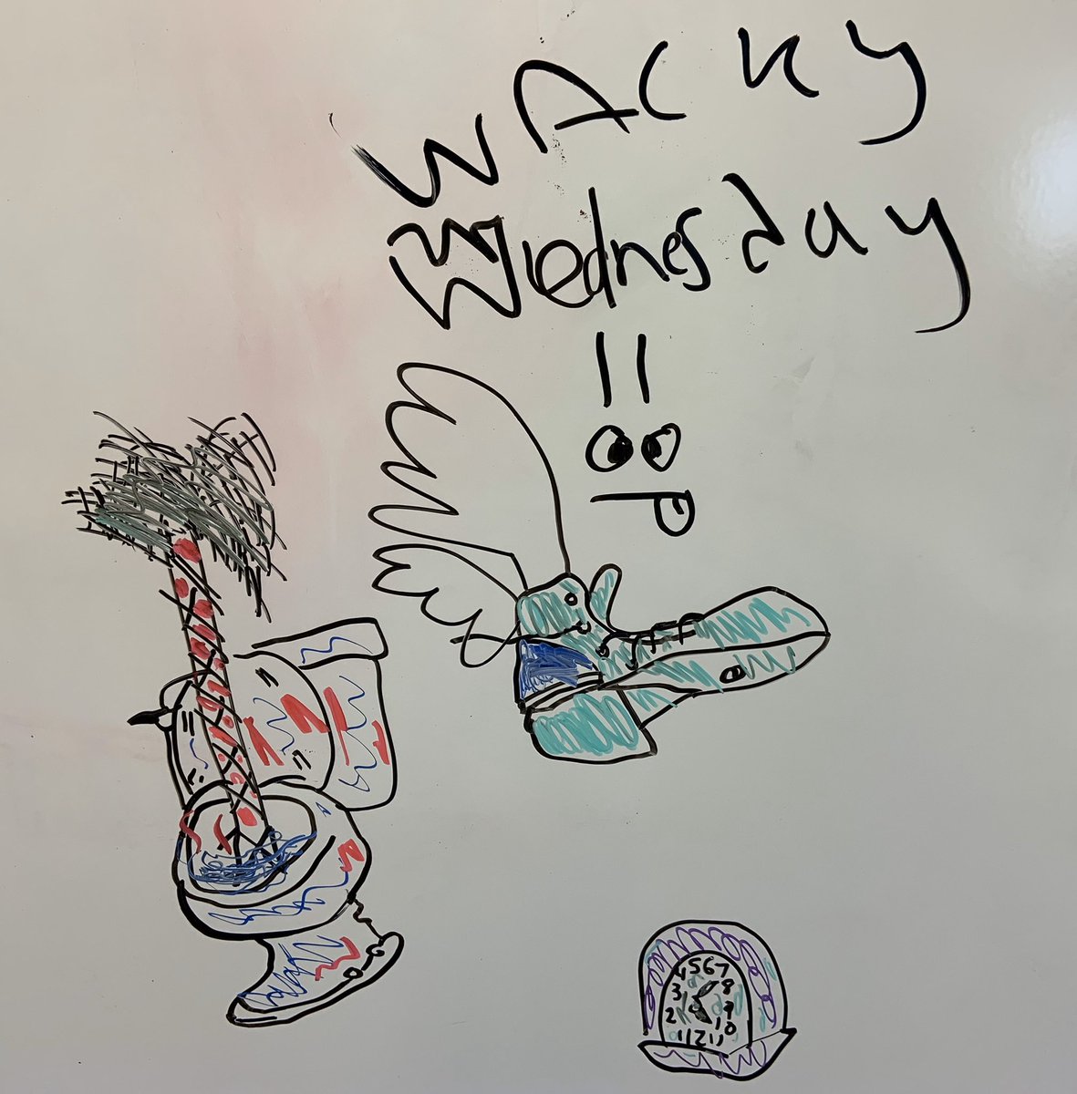 Happy Wacky Wednesday!!! Today we are dressed a bit wacky! Thanks to Ryan’s Dad and Dustin’s Mom for being our mystery readers!! #cbgroveland #ReadAcrossAmerica 📚 😜