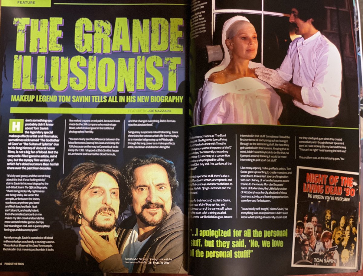 THETomSavini's tweet image. Thank you so much Prosthetics magazine for the amazing spread. I am truly honored.