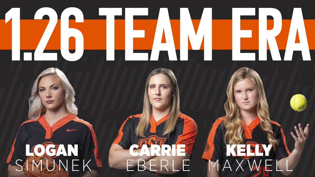 cowgirlsb's tweet photo. Through week four, these three have pitched the No. 2 ranked team ERA in the country 👀

Eberle leads the team with the No. 6 ranked individual ERA at .48 🥵

#Pitch2Pitch | #okstate https://t.co/fzBRz08vOt