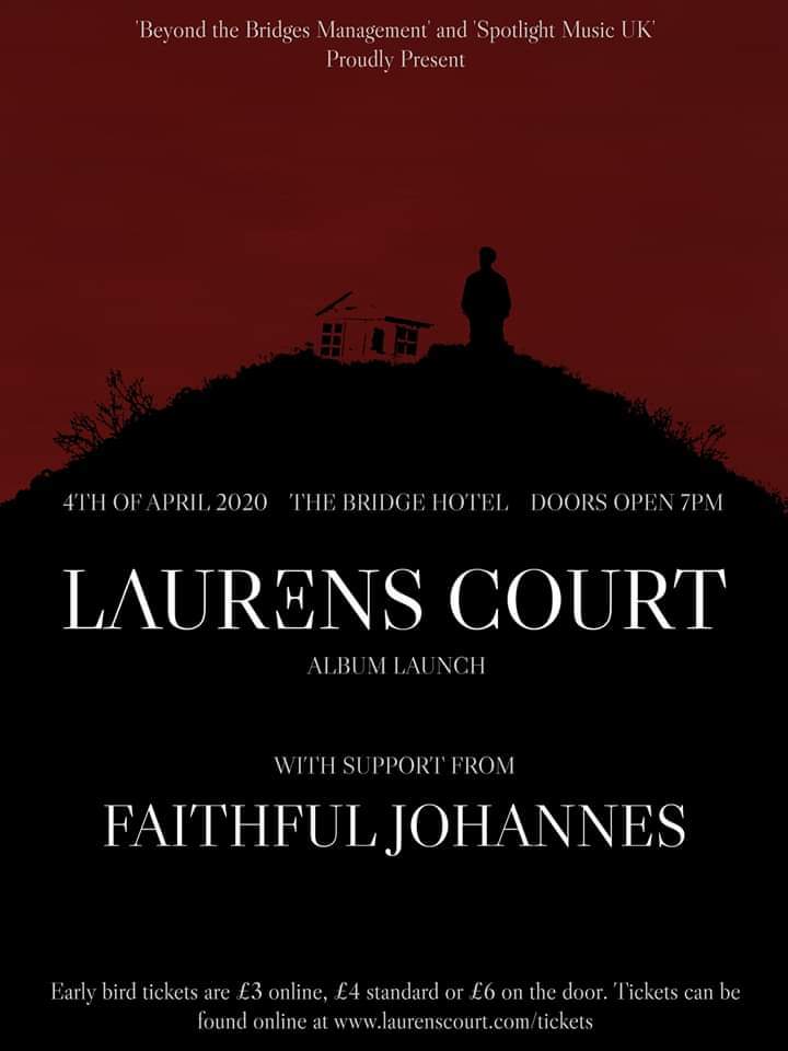 beyond_bridges_'s tweet photo. If you haven't spent all your payday money yet then why not grab one of the last £3 tix for the @laurens_court album launch gig on 4th April at the @BridgeHotel_SJF 

A very special price for a very special show also featuring that fab @FthflJohannes 🎶

https://t.co/Utgh7r3dSM https://t.co/31N9OUIsL1