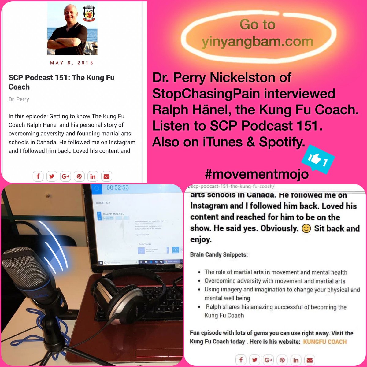 KungFuCoach's tweet photo. 👊 Kung Fu Coach Podcast by Dr. Perry Nickelston of @stopchasingpain 👊
🔊 Listen at https://t.co/C7OSzHZZNW
Read more: https://t.co/ZeqwXyArxs
#podcast #stopchasingpain #daswingtsun #wingtsun #interview #kungfu #wingchun #martialarts #movement #movementmojo https://t.co/Q2pdanqoWq