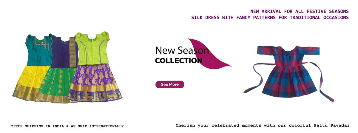 pure silk dress for baby girl