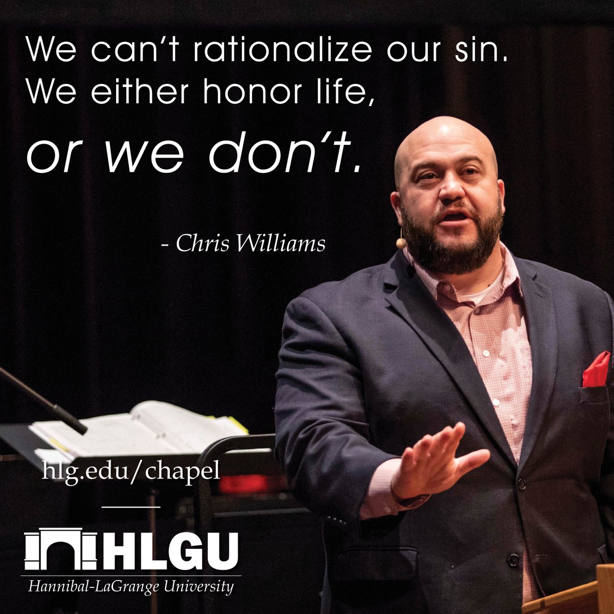 HLGuniversity's tweet photo. Pastor Chris Williams blessed us with a message about honoring all life in chapel today. You can hear his sermon on our website at https://t.co/hyPoDxrotv Fellowship Church #hlgu #hlgulife #knowledge4service https://t.co/h4TXEslokv