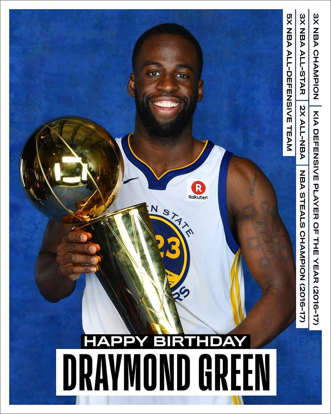 Join us in wishing Draymond Green of the Golden State Warriors a HAPPY 30TH BIRTHDAY!  