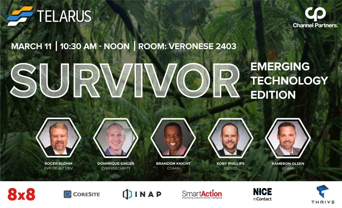 thrivenetworks's tweet photo. Thrive’s Michael Gray, CTO, will be a featured panelist during the Telarus Survivor Series, Emerging Technology Edition at #CPExpo on March 11th. Contestants will battle wits to see who has the most knowledge on emerging #technology. Register now! https://t.co/zp1HinyEaW https://t.co/vjOCVaIUp2