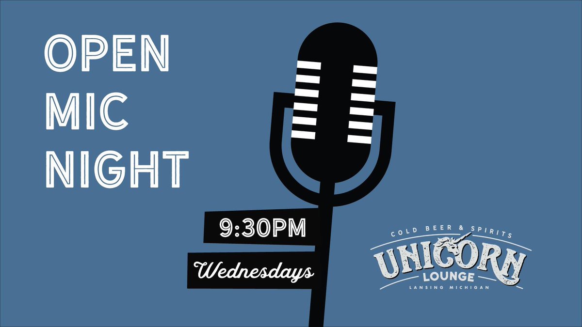 Sing your heart out at Open Mic Night - every Wednesday at the Unicorn Lounge. We'll get things started around 9:30 tonight, so bring your cheering section, and let's see what you've got! #UnicornLounge #OpenMicNight