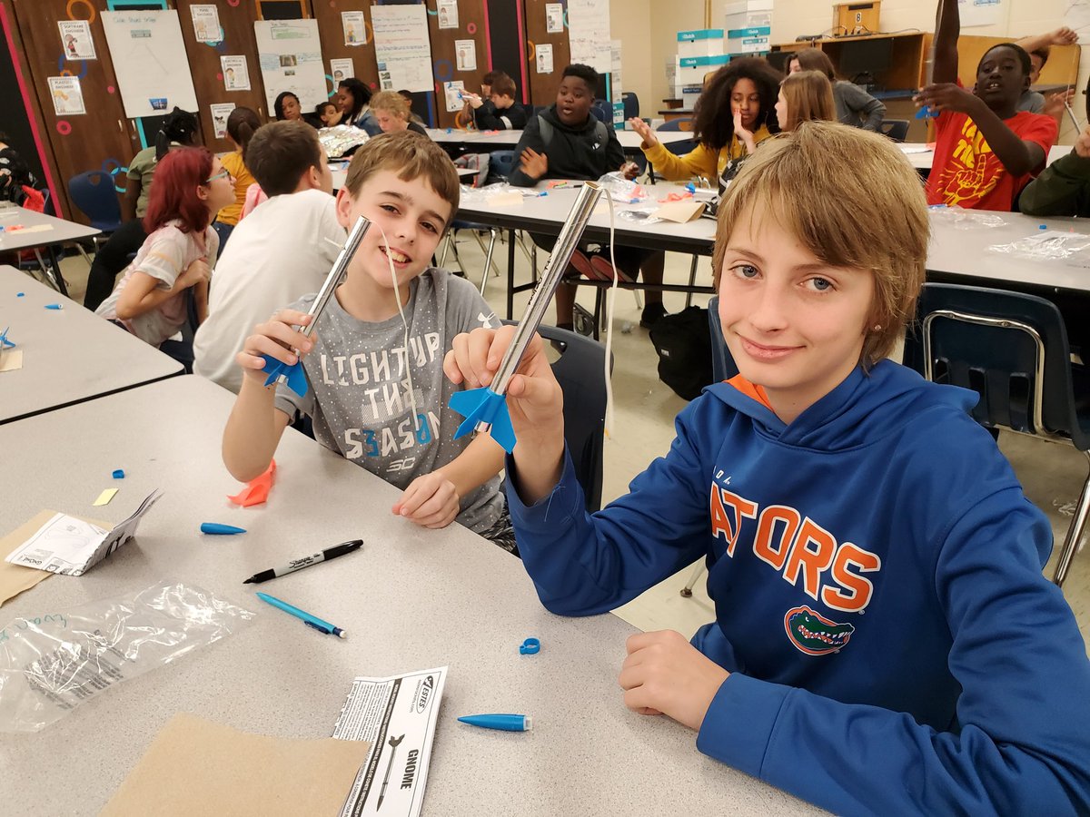 NmmsSteam's tweet photo. All of our 6th grade students are working on building rockets!  Launch date set for Friday. 🚀 @NMMScolts #nmmssteam #STEAMMagnetProgram #STEMeducation #steam https://t.co/ETo8YgU869