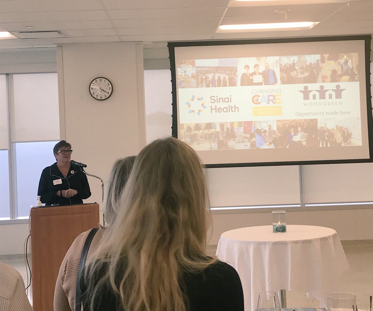 WoodGreenDotOrg's tweet photo. @Cathy_Fooks, President & CEO of @TheChangeFdn kicking off the #CultivatingChange Celebration Event this afternoon! #ChangingCARE @SinaiHealth https://t.co/VKDtxSgL7a