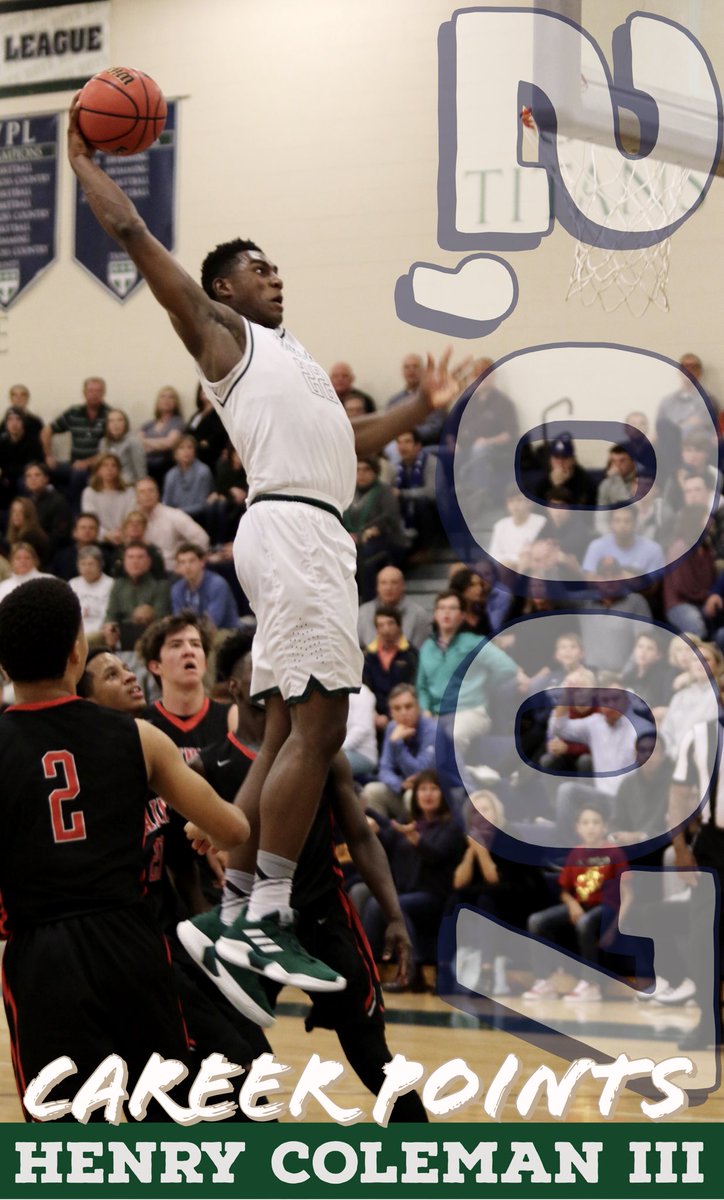 TES_BBasketball's tweet photo. Last Friday night, Henry Coleman ‘20 scored his 2️⃣,0️⃣0️⃣0️⃣th point as a Titan!

Congratulations Henry on reaching this milestone and finishing your Trinity career with 2️⃣,0️⃣0️⃣7️⃣ points!! https://t.co/EPtUZWLxGn