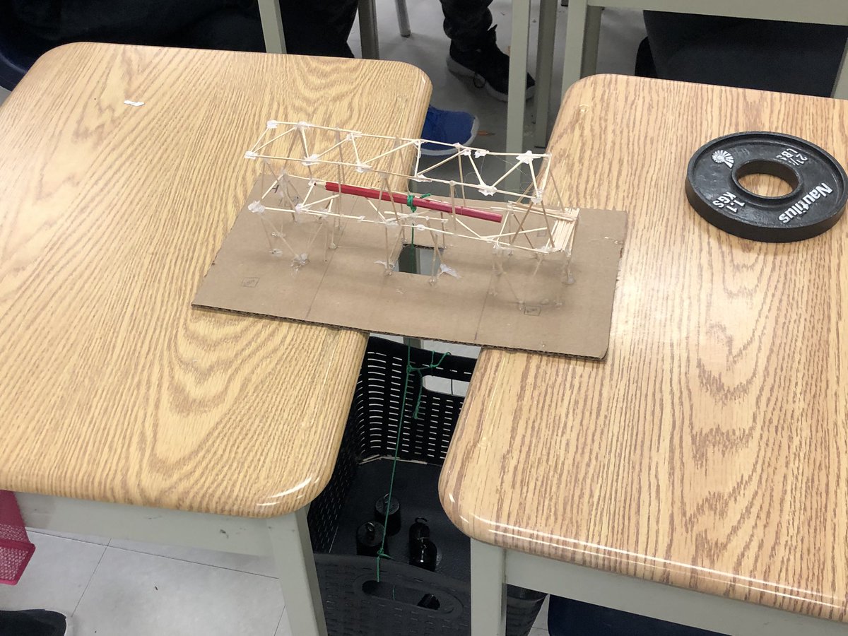 Day 2 of our bridge building competition! We witnessed structural stress, fatigue and failure as we added dynamic loads to our bridges!  Job well done everyone!