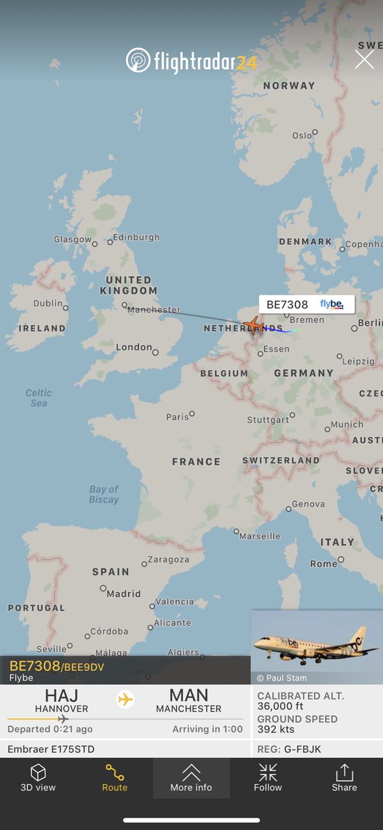 flightradar24's tweet photo. Quite likely the last Flybe flight to land will be #BE7308. https://t.co/OgX52lNTKR

Media reports indicate the airline will cease operations and enter administration tonight. https://t.co/p0kMsv7Tb8