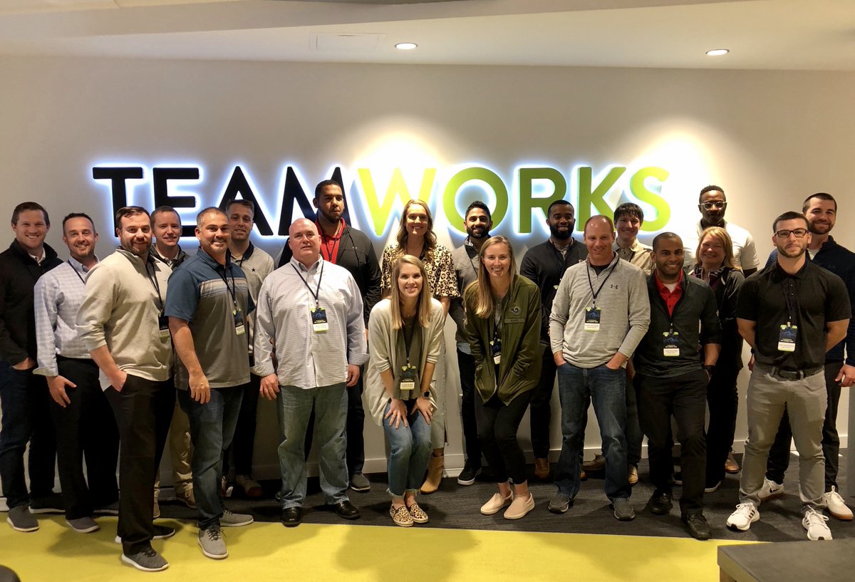 Teamworks's tweet photo. 22 NFL operations and player personnel staff congregated at Teamworks Headquarters today to discuss industry trends and best practices for effectively engaging players. Thank you to all our #TeamworksFamily across the league that contributed their ideas and insights! https://t.co/1OCn1smBAz